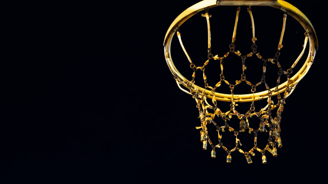 black and white basketball hoop